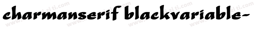 charmanserif blackvariable字体转换